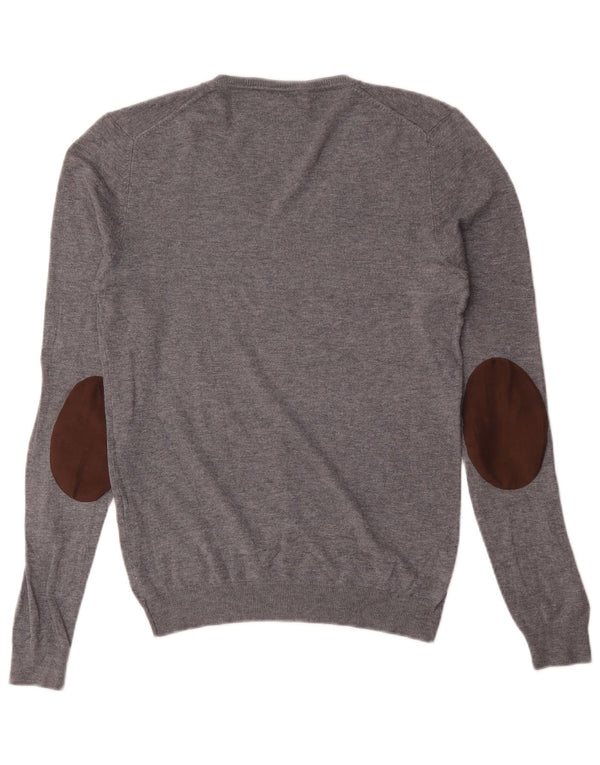 Zara Herre V-hals sweater Medium Grå Viscose