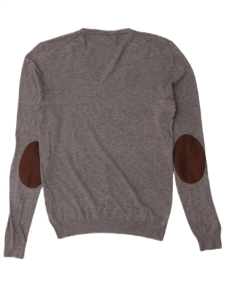 Zara Herre V-hals sweater Medium Grå Viscose