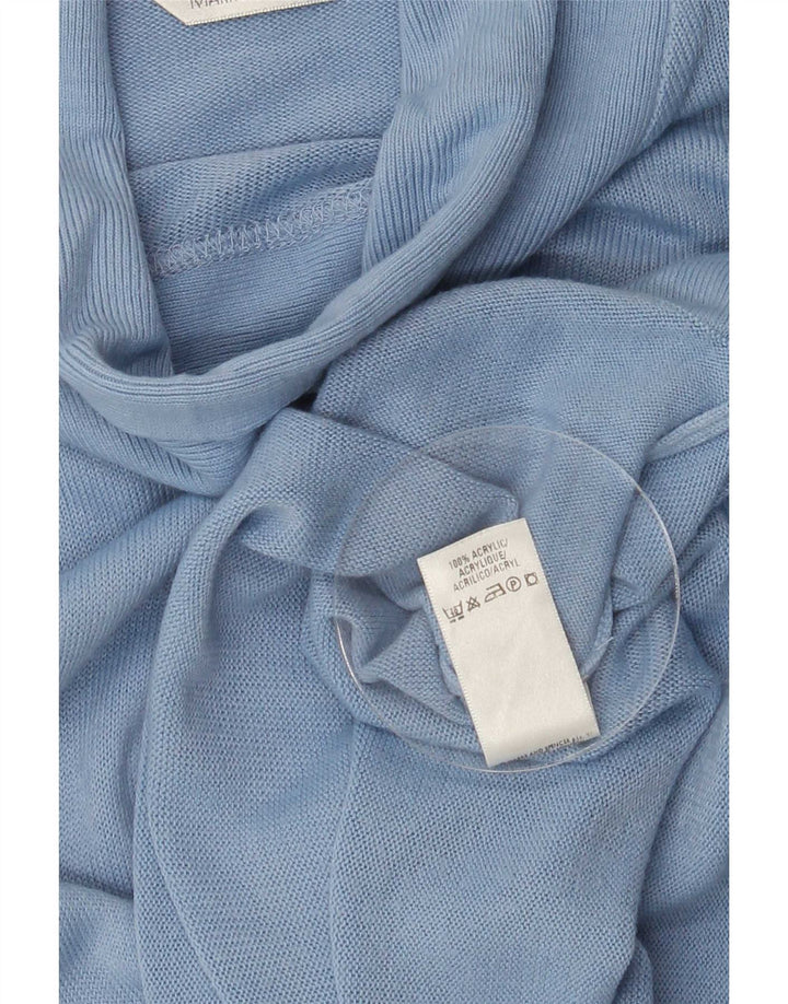 Marks & Spencer Dame Rullehals sweater UK 12 Medium Blue