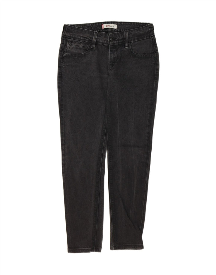 LEVI'S Womens 571 Slim Jeans W30 L28 Black