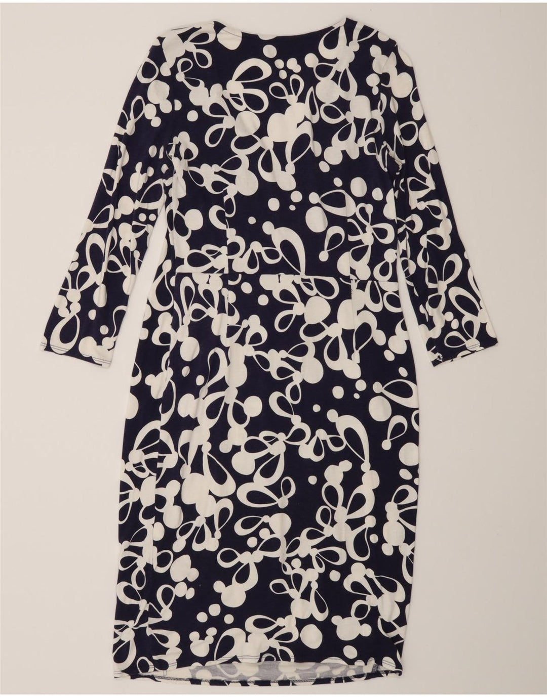 Phase Eight Kvinders Abstrakt Mønster Skede Kjole UK 12 Medium Navy Blue