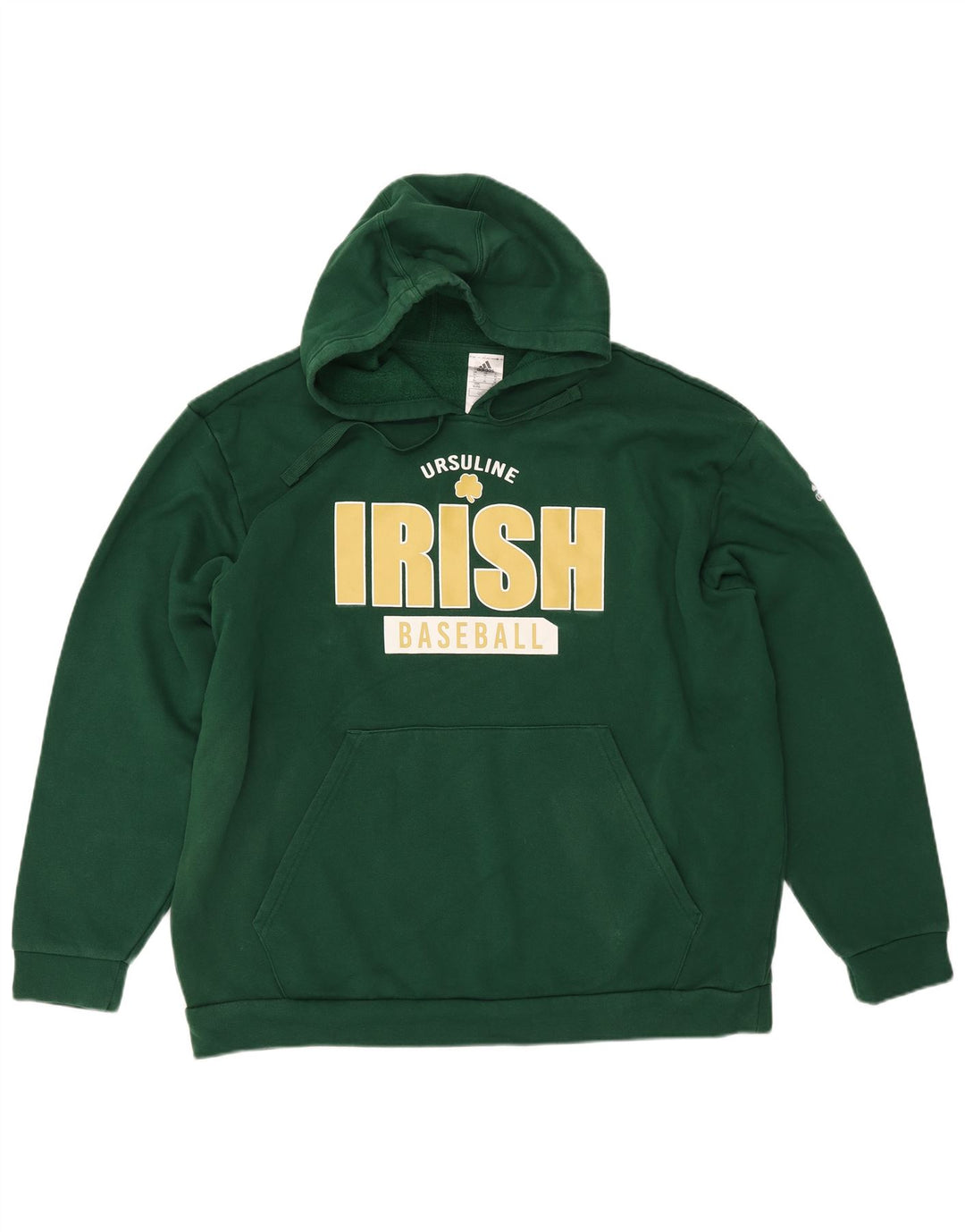 ADIDAS Herre Baseball Grafisk Hoodie Jumper XL Grøn Bomuld