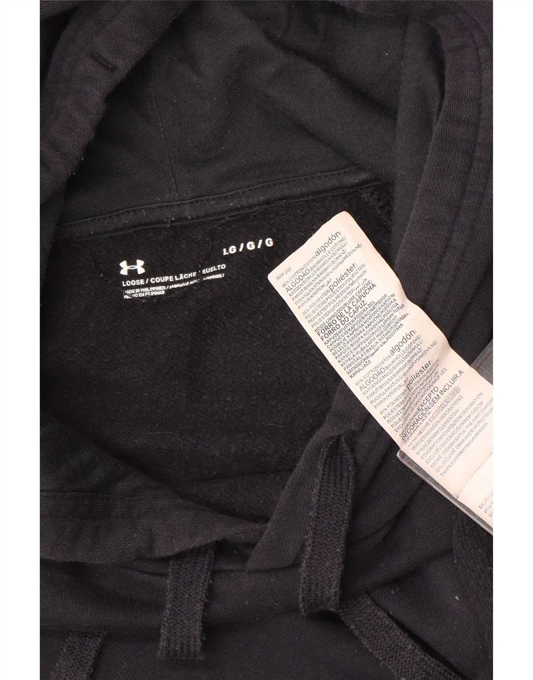 Under Armour Herre hættetrøje Jumper Stor sort bomuld
