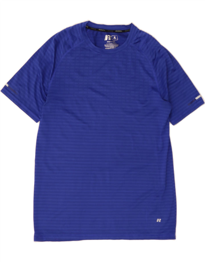 RUSSELL ATHLETIC Mens T-Shirt Top UK 38/40 Medium Blue Polyester Vintage Russell Athletic and Second-Hand Russell Athletic from Messina Hembry 