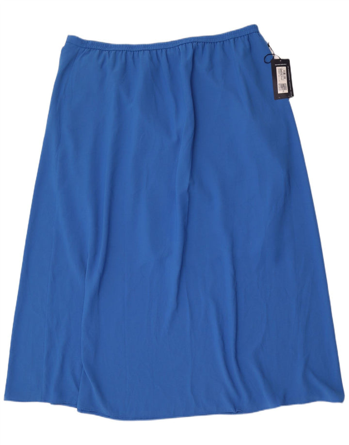 Marks & Spencer A-line nederdel til kvinder UK 20 2XL W40 Blå polyester