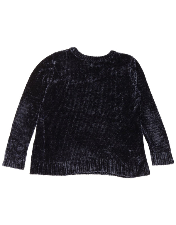 ORVIS Dame sweater med rund hals DK 16 Stor marineblå polyester