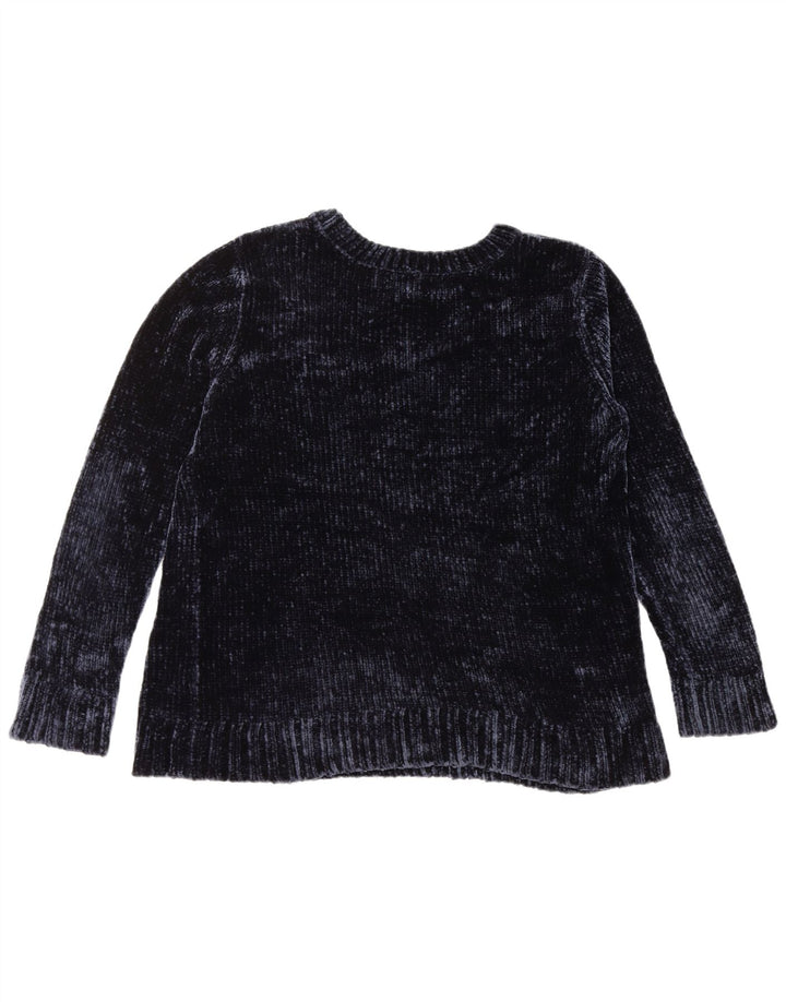 ORVIS Dame sweater med rund hals DK 16 Stor marineblå polyester