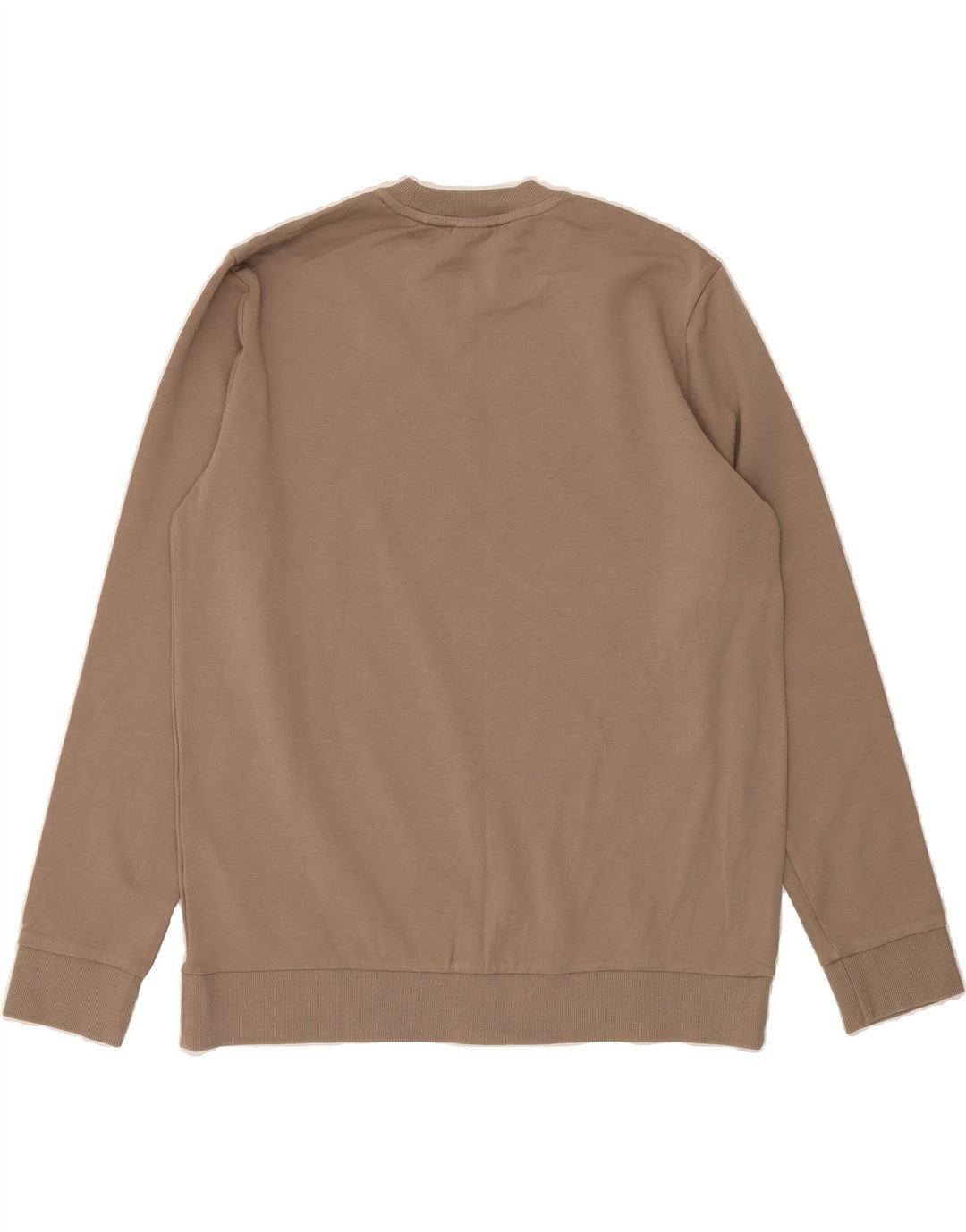 HUGO BOSS Mens Sweatshirt Jumper XL Brown Colourblock Cotton Vintage Hugo Boss and Second-Hand Hugo Boss from Messina Hembry 