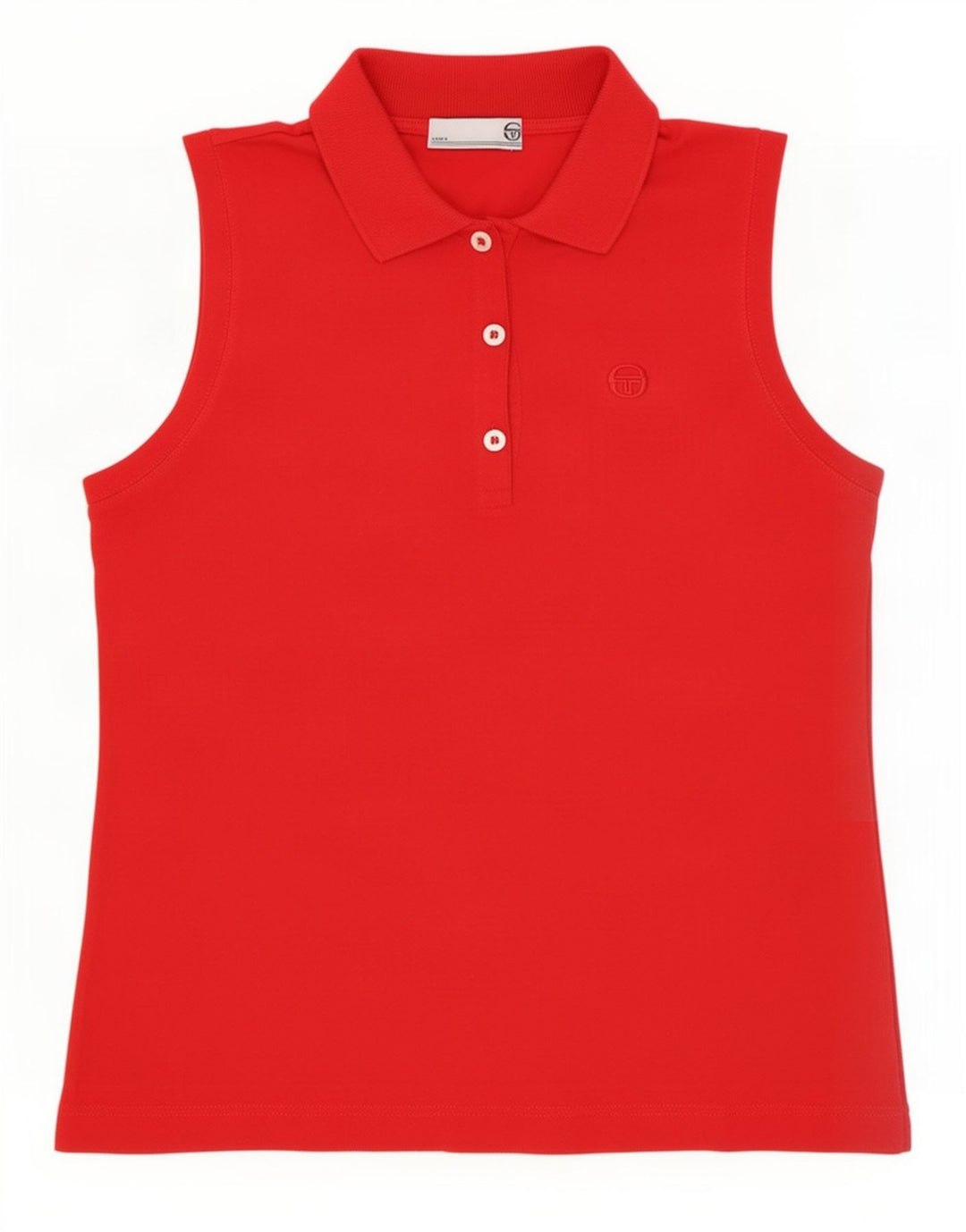 Sergio Tacchini Dame ærmeløs poloshirt IT 44 Medium Rød