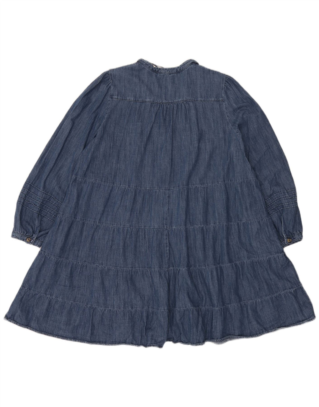 Marks & Spencer Womens Per Una Denim Oversized Tiered Dress UK 18 XL Blå