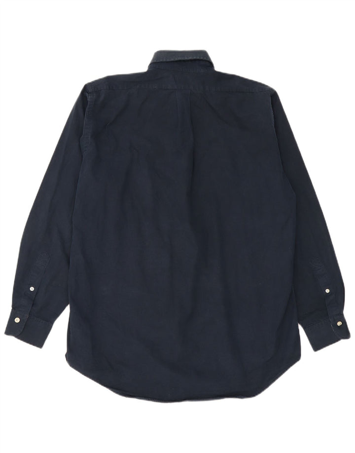 AQUASCUTUM Herre Loose Fit skjorte Medium marineblå bomuld
