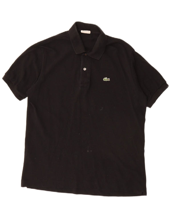 Lacoste Herre Polo Shirt Størrelse 5 Large Sort Bomuld