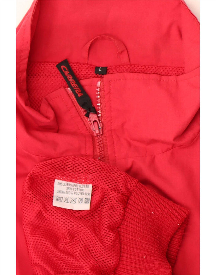 Carrera Herre Graphic Bomber Jacket UK 40 Large Red Polyester