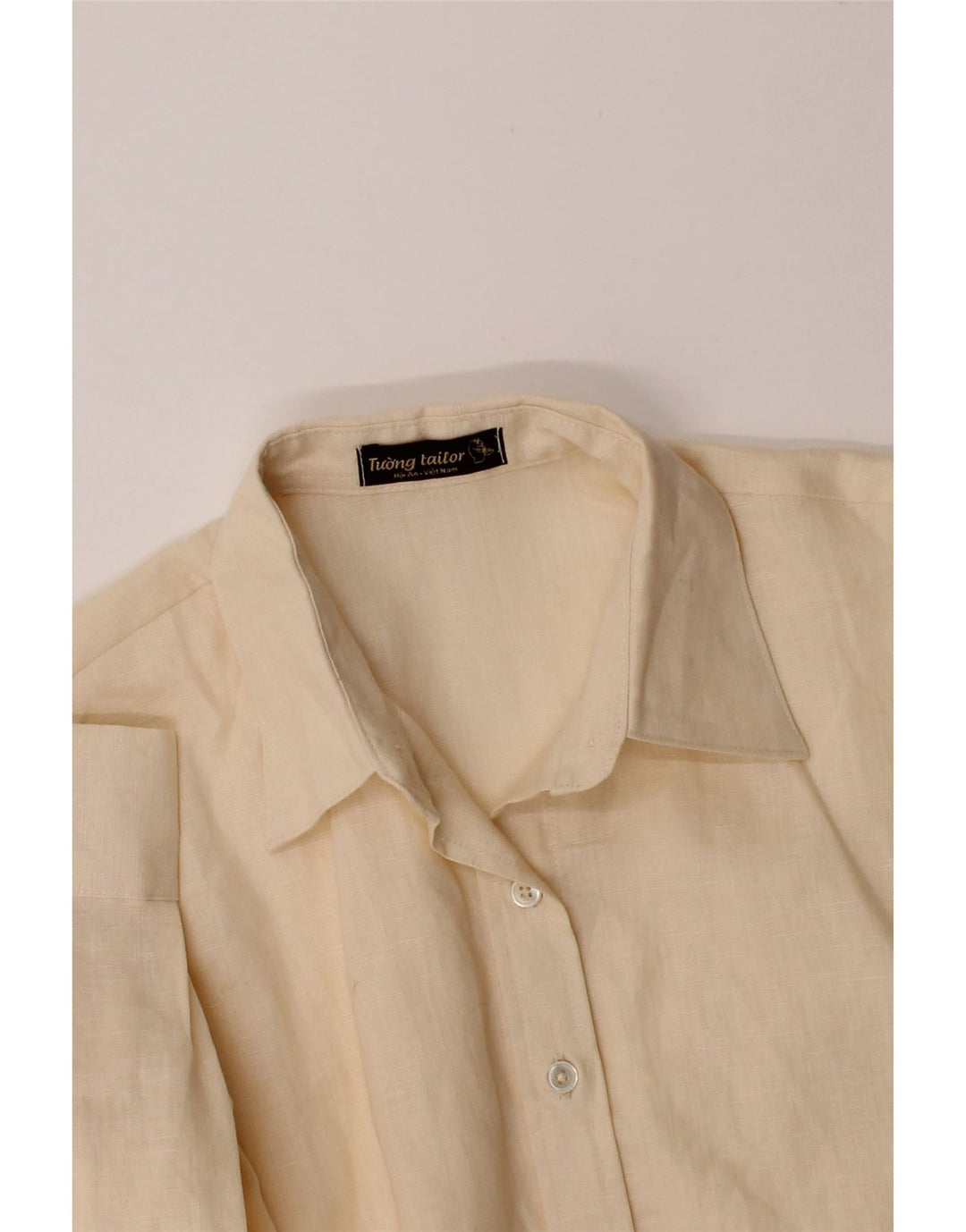 VINTAGE Womens Shirt UK 18 XL Beige Vintage Vintage and Second-Hand Vintage from Messina Hembry 