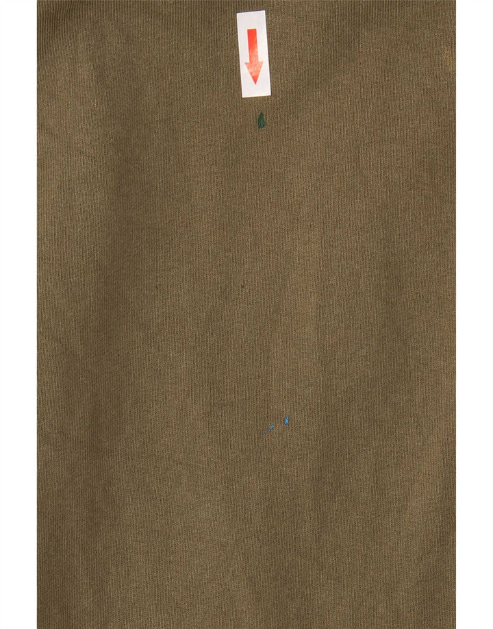 Vans Dame Grafisk Sweatshirt Jumper UK 16 Stor Khaki Bomuld