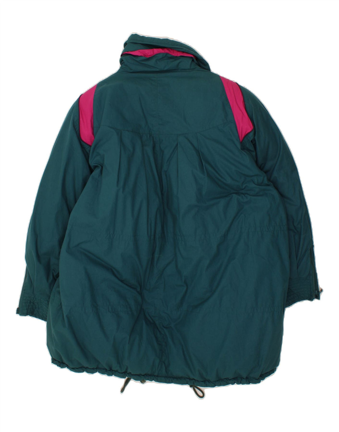 C&A Womens Oversized Windbreaker Jacket EU 44 XL Green Colourblock Cotton Vintage C&A and Second-Hand C&A from Messina Hembry 