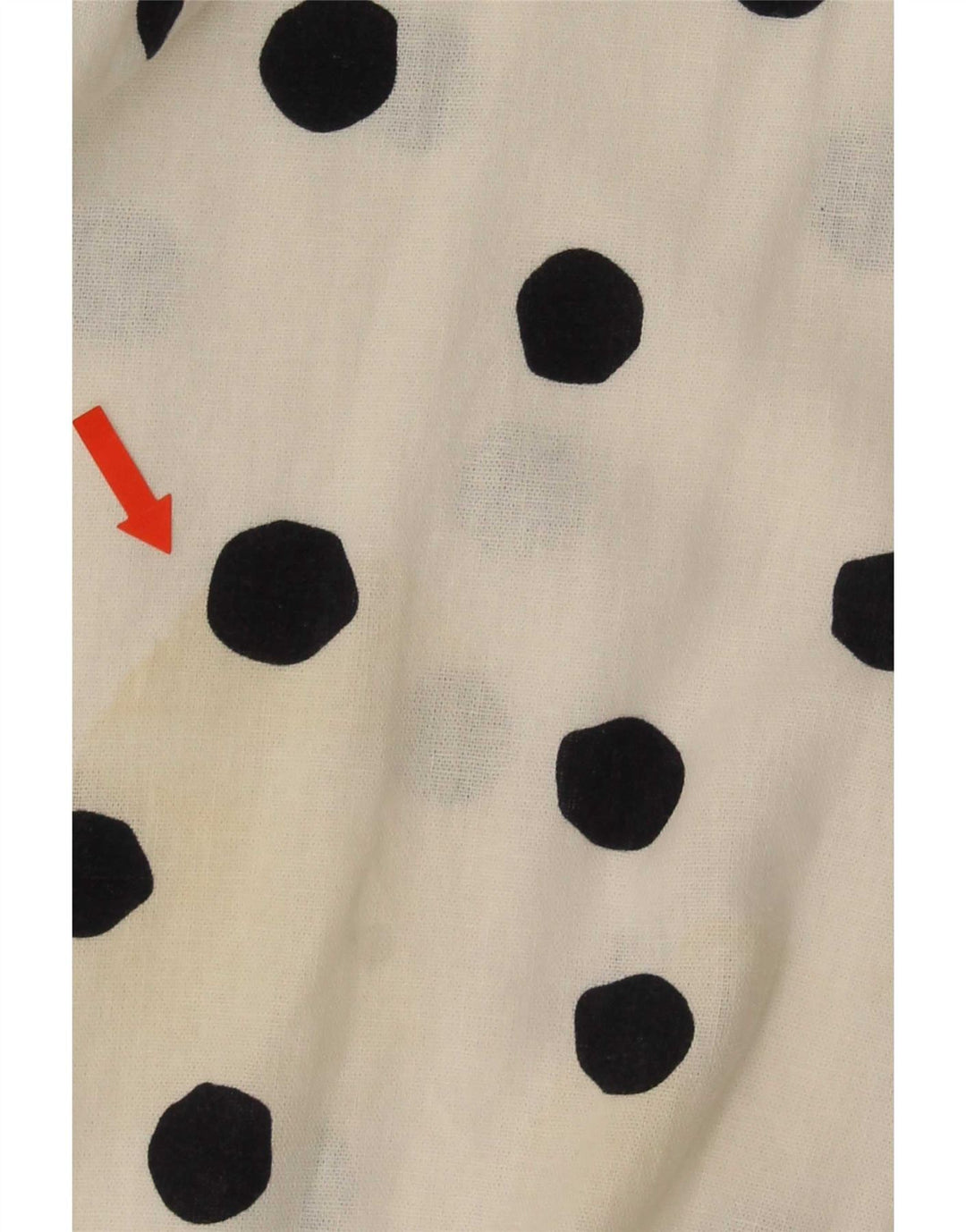 Marks & Spencer Dame A-Line Kjole UK 14 Medium White Polka Dot Flax