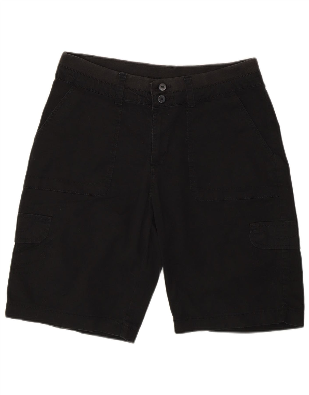 Lee Womens Relaxed Fit Cargo Shorts US 6 Medium W28 Black Bomuld
