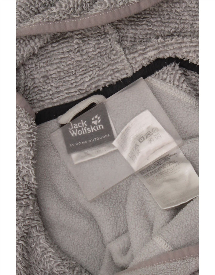 Jack Wolfskin Dame Hættejakke i fleece UK 12 Medium Grey Polyester