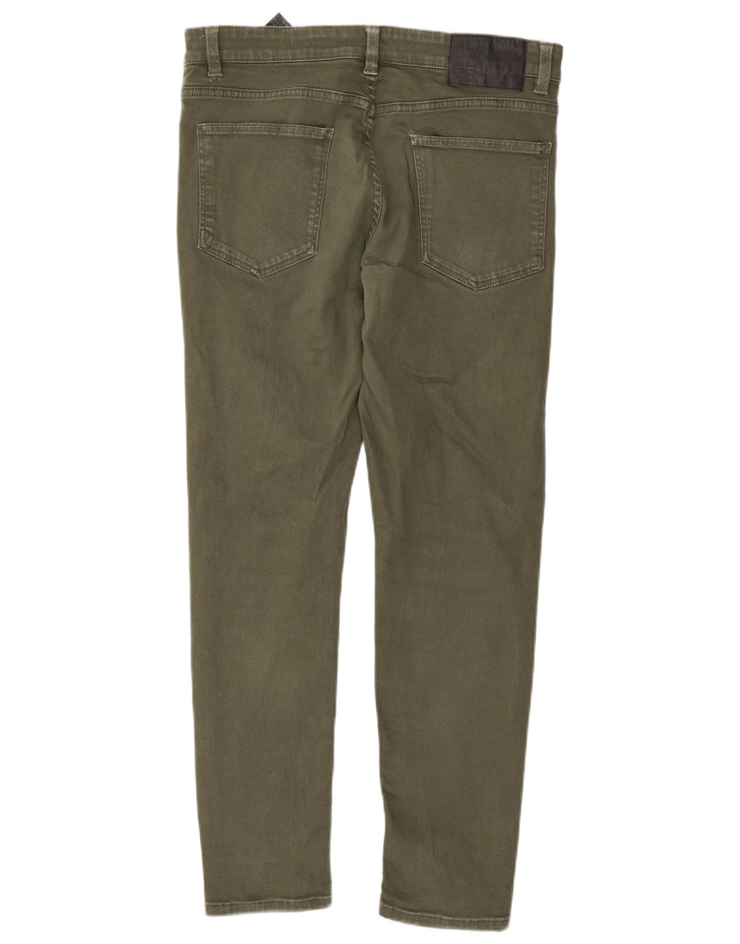 Zara Herre Slim Jeans EU 44 Large W34 L30 Khaki Bomuld