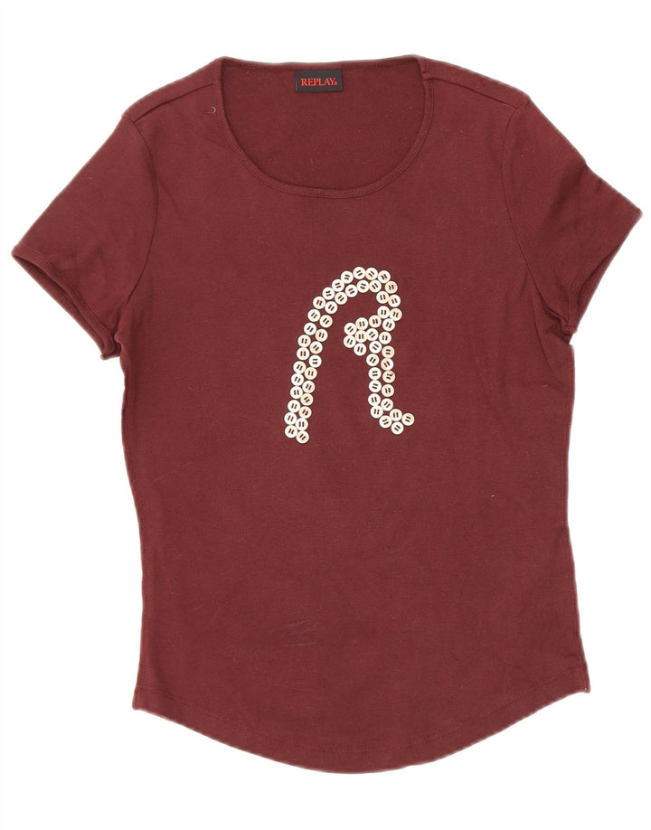 Dame grafisk T-shirt top UK 14 Large