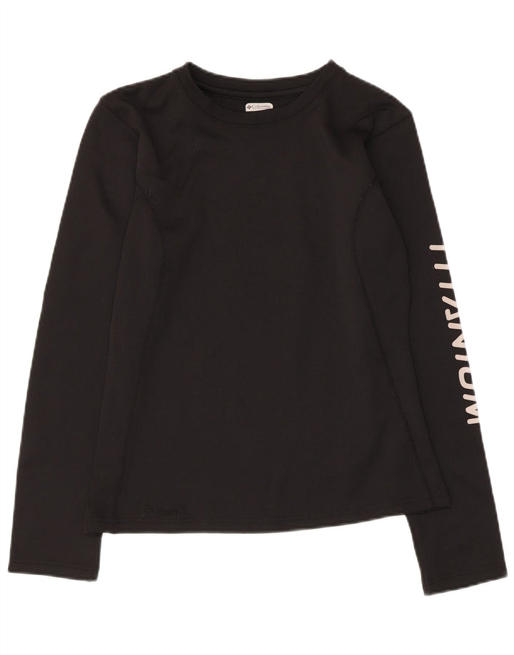 Columbia Dame Titanium Grafisk Top Langærmet UK 10 Lille Sort