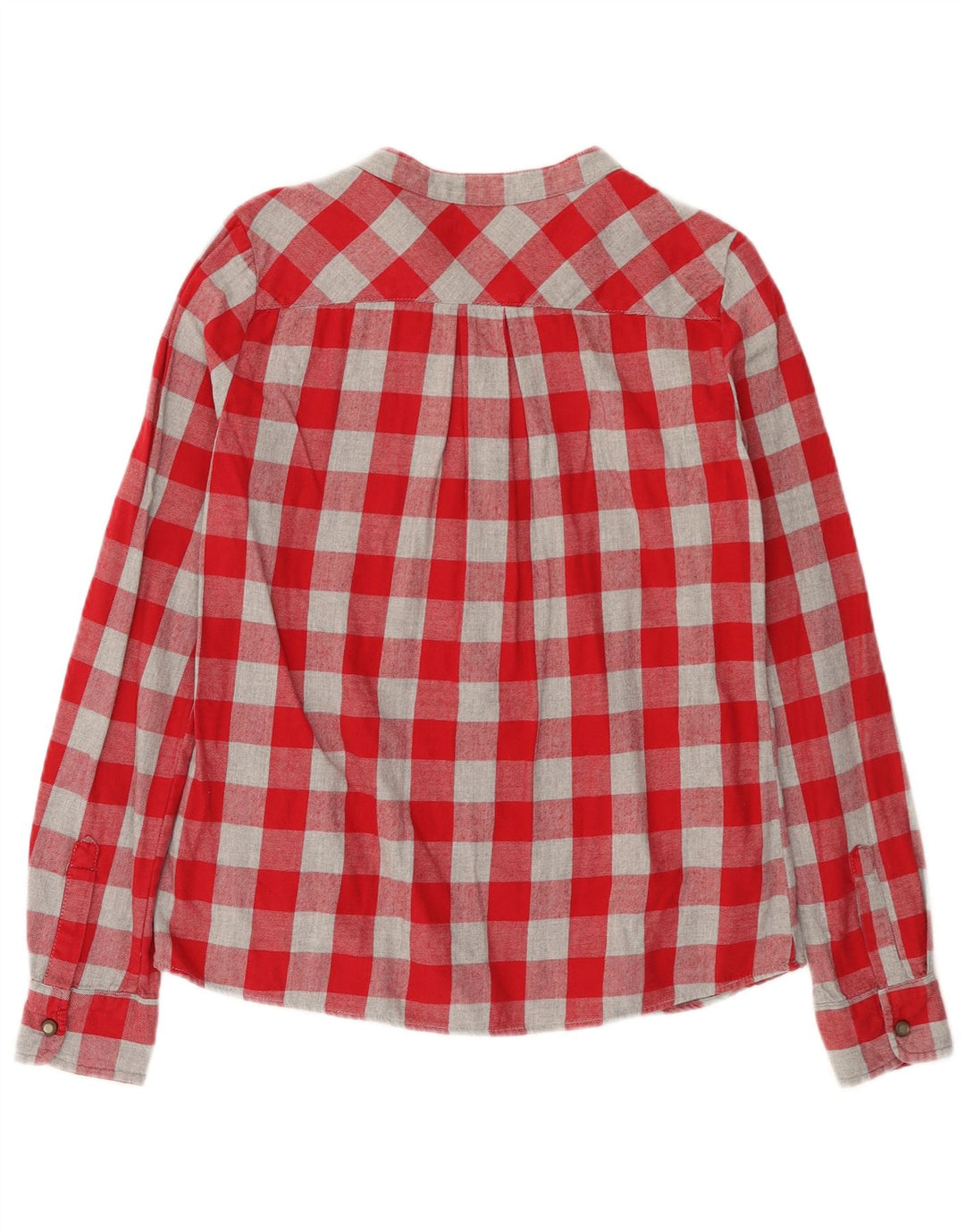 MAISON SCOTCH Dame Pullover Shirt UK 12 Medium rød ternet bomuld