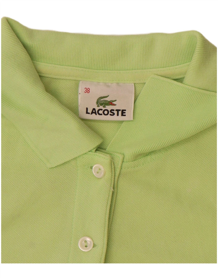 Lacoste Dame Polo Shirt Størrelse 38 Medium Grøn Bomuld