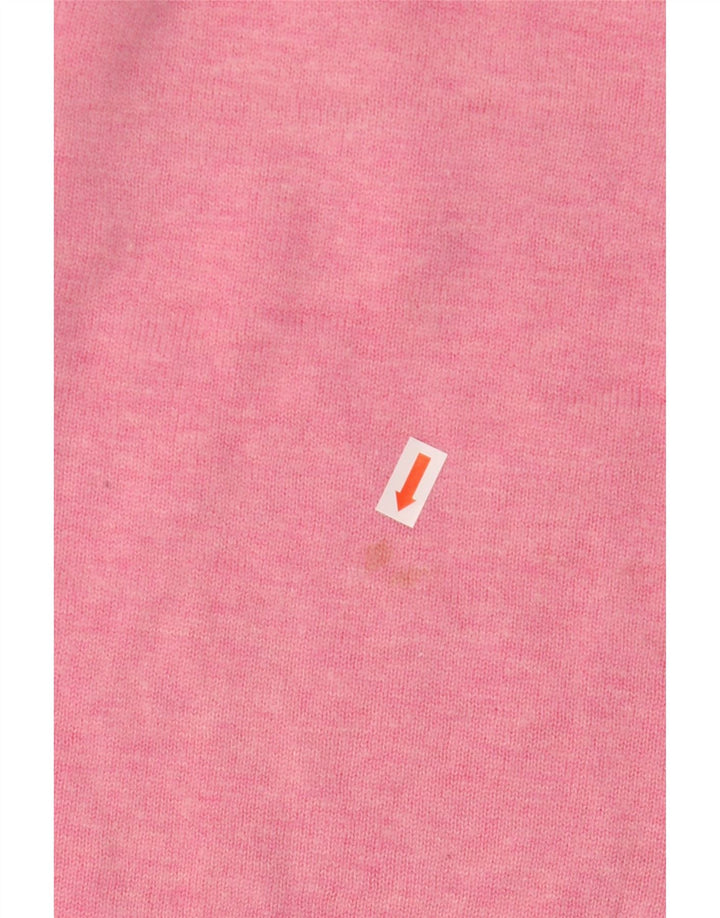 Joules Dame Oversized Crew Neck Jumper Sweater UK 14 Large Pink Polyamid