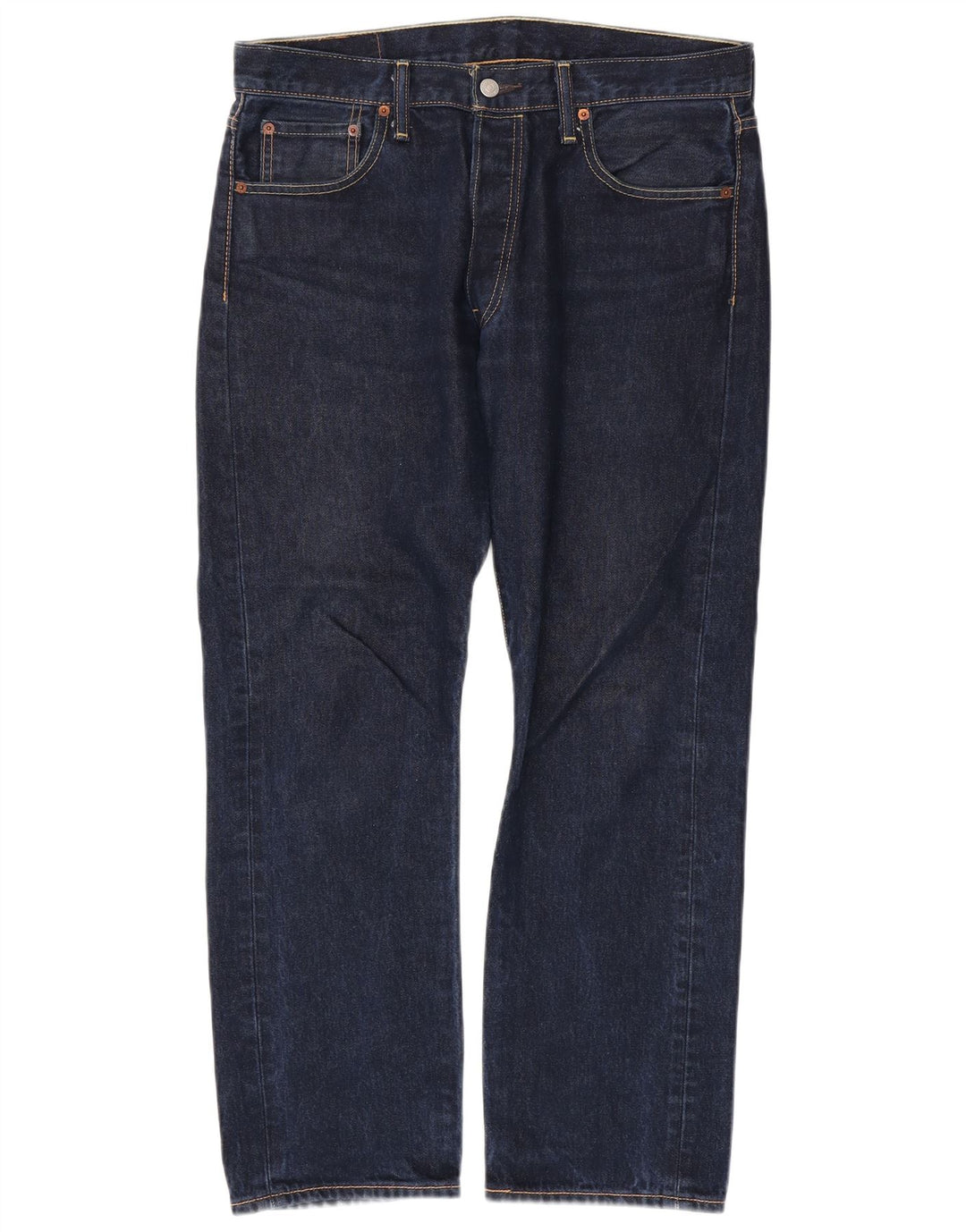 Levi's Herre 501 lige jeans W34 L30 Marineblå bomuld