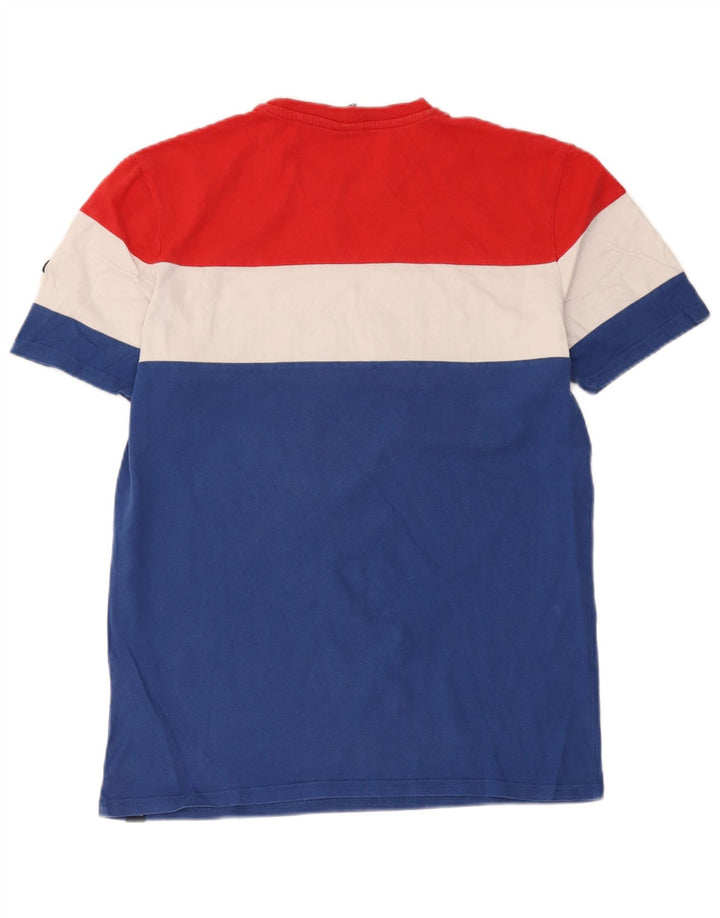 Ellesse Herre Grafisk T-Shirt Top Medium Blue Colourblock Bomuld