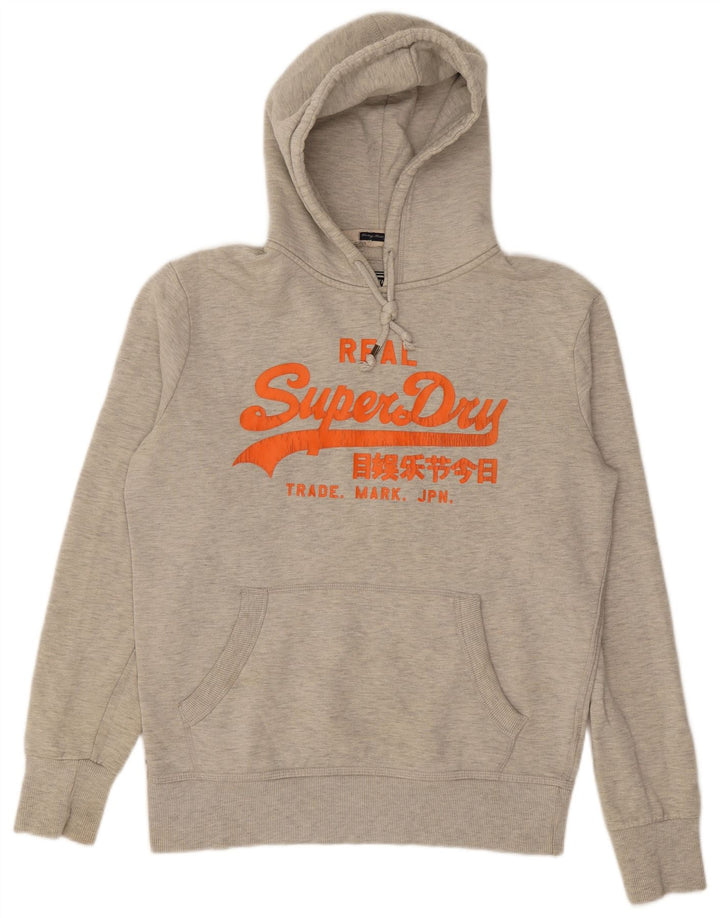 Superdry Grafisk hættetrøje til mænd mellemgrå bomuld