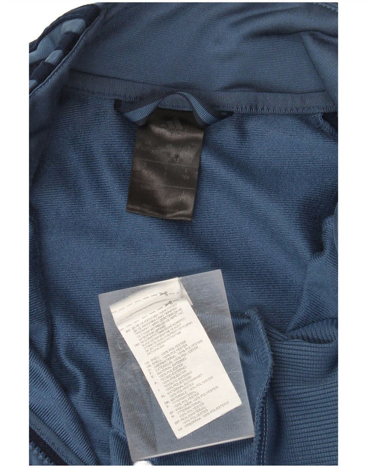 Adidas Træningsdragt til mænd Topjakke UK 42/44 Medium Blue Colourblock Polyester