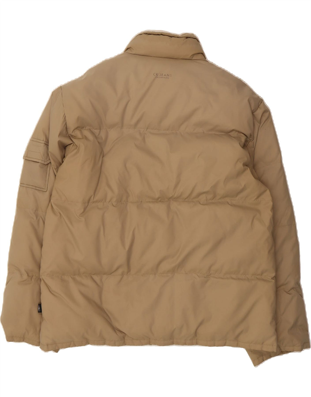 CALVIN KLEIN JEANS Mens Padded Jacket UK 42 XL Beige Nylon Vintage Calvin Klein Jeans and Second-Hand Calvin Klein Jeans from Messina Hembry 