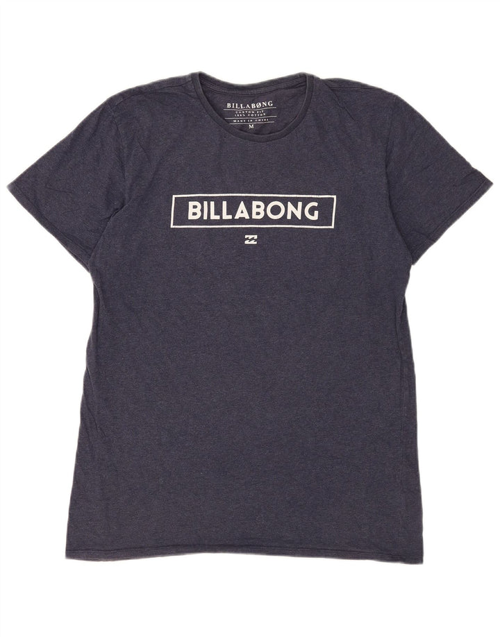 Billabong Herre Custom Fit grafisk T-shirt Top Medium Marineblå Bomuld