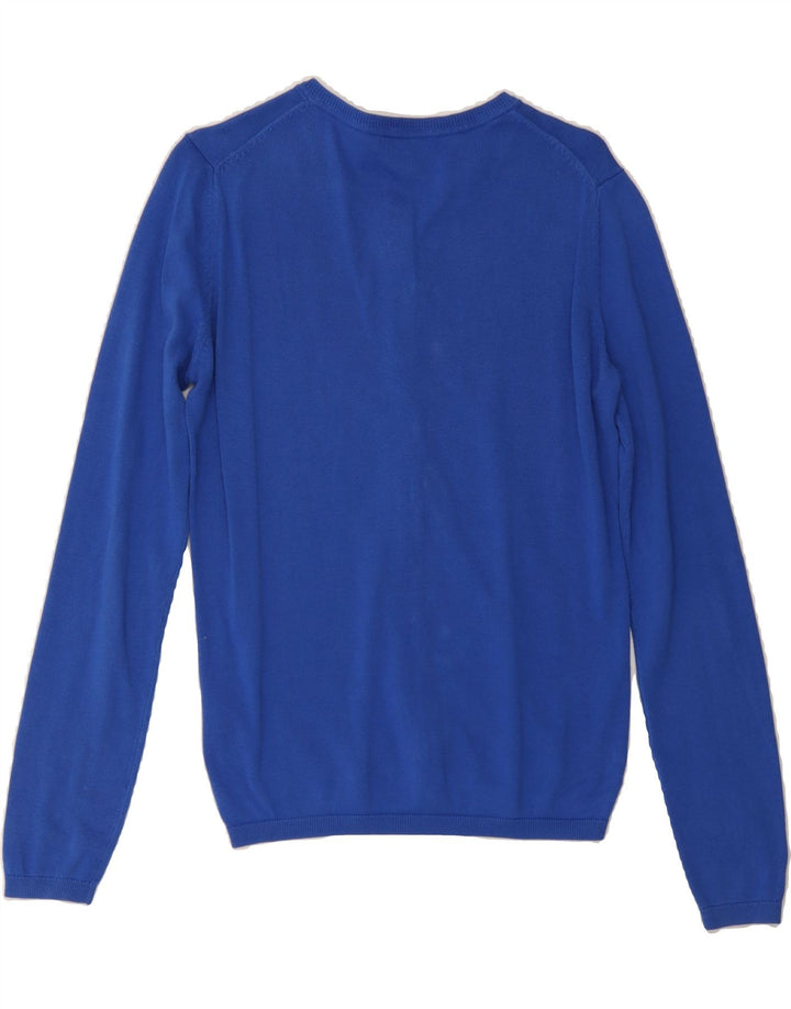 TOMMY HILFIGER Womens Oversized Cardigan Sweater UK 10 Small Blue Cotton Vintage Tommy Hilfiger and Second-Hand Tommy Hilfiger from Messina Hembry 