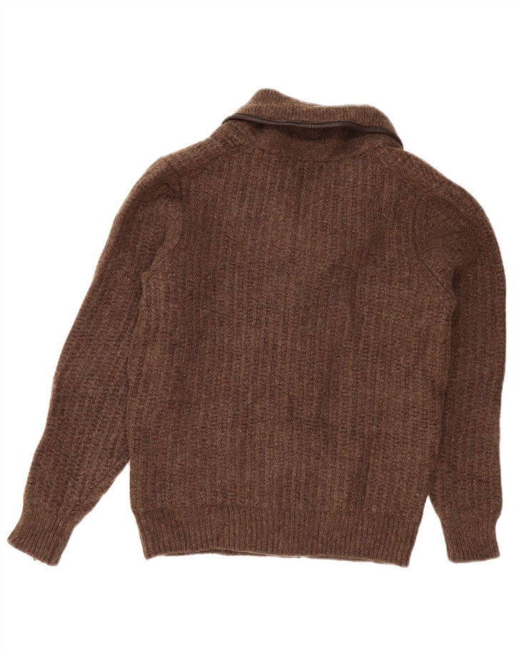 Massimo Dutti Boys Cardigan Sweater 11-12 År Brun Uld