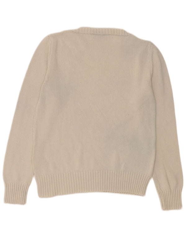 North Sails Dame Grafisk Boat Neck Jumper Sweater UK 14 Large White