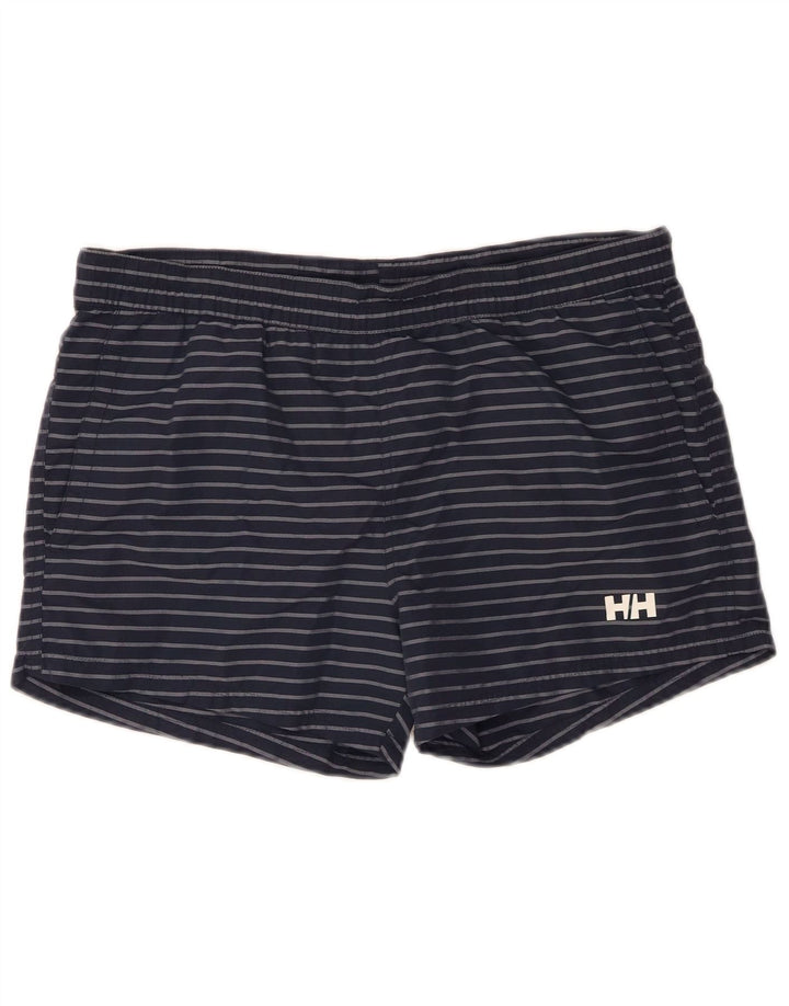 HELLY HANSEN Mens Swimming Shorts Medium  Navy Blue Pinstripe Polyamide