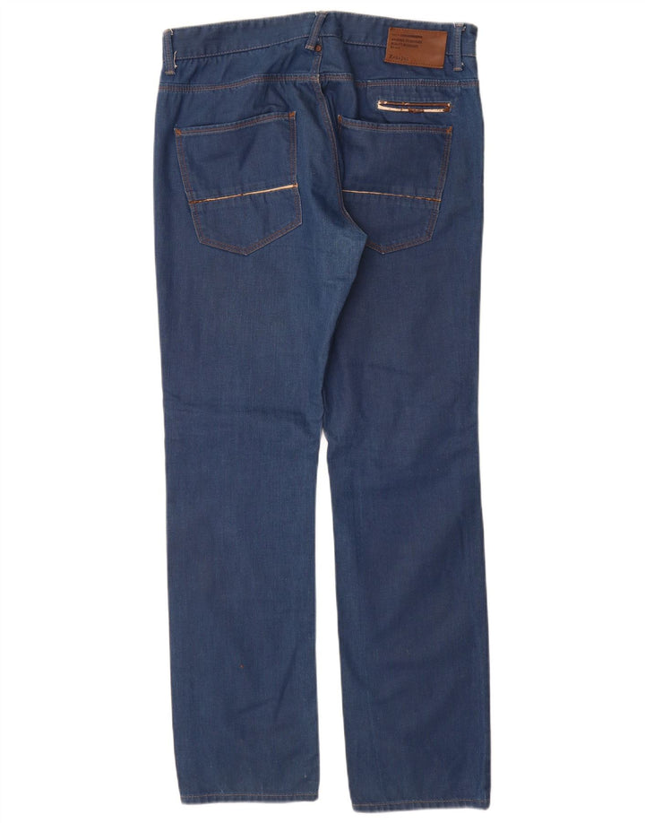 Zara Herre Slim Jeans EU 44 Large W34 L32 Blå Bomuld