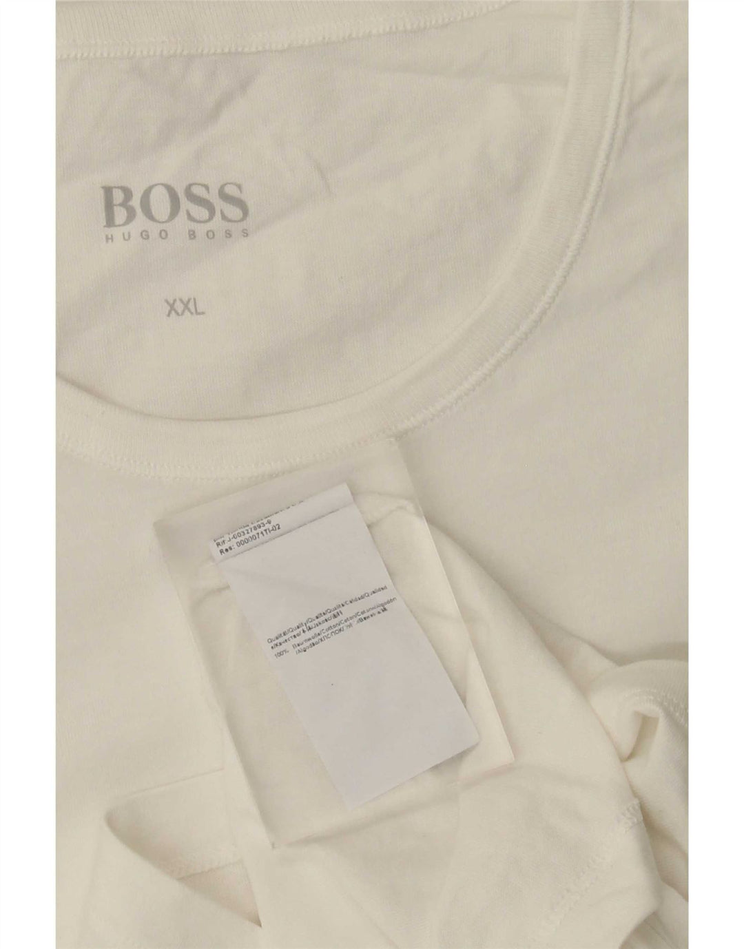 Hugo Boss Herre T-Shirt Top 2XL Hvid Bomuld