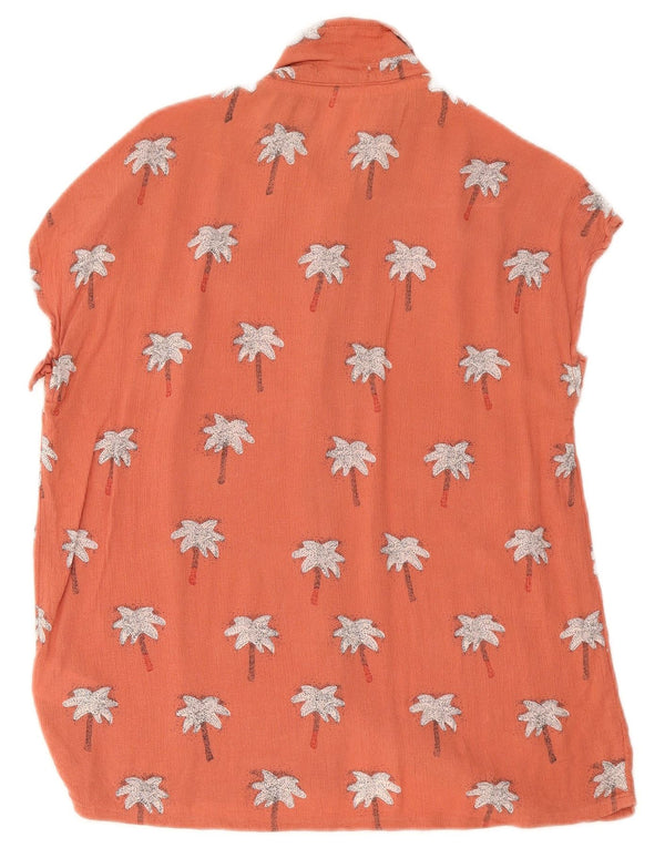 White Stuff Hawaiian skjorte bluse til kvinder UK 14 Large Pink Floral