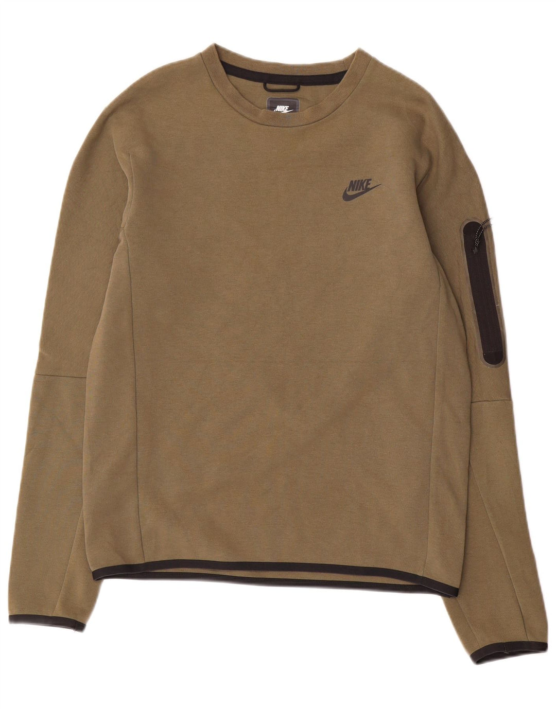 Nike Regular Fit Sweatshirt Jumper Small Khaki Bomuld