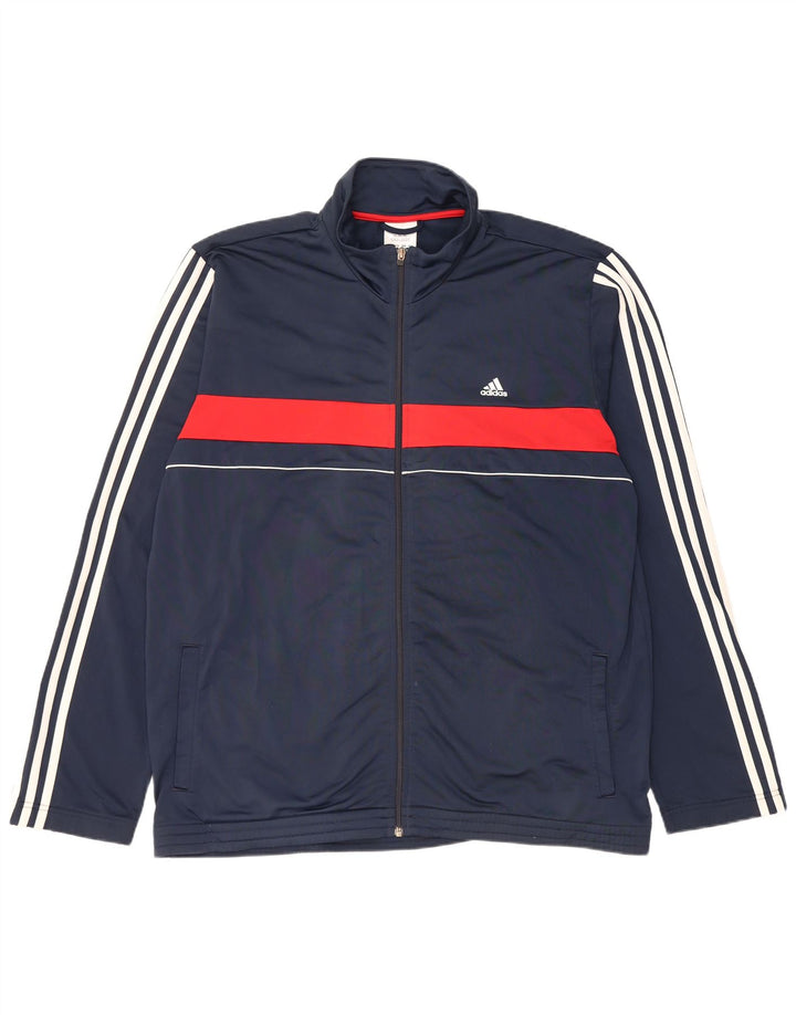 Adidas Træningsdragt til mænd Topjakke 2XL Marineblå Colourblock Polyester