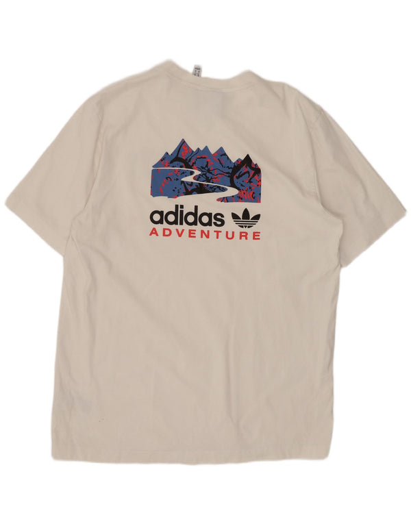 Adidas grafisk t-shirt til mænd, medium hvid sport