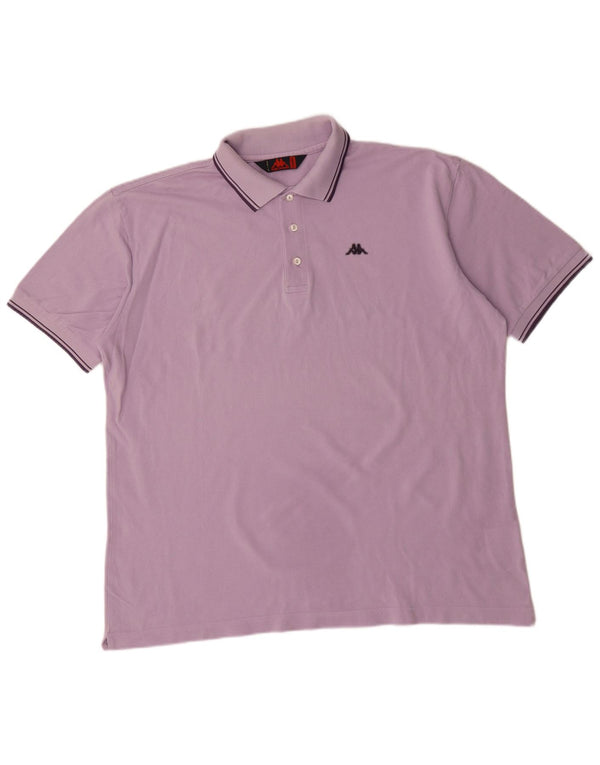 Kappa herre poloshirt 2XL lilla bomuld