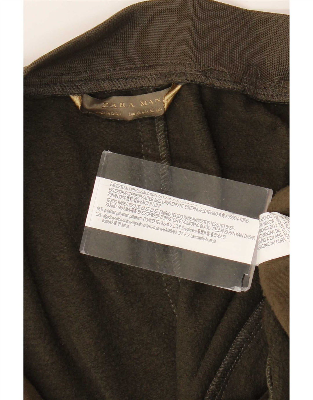 Zara Træningsdragt til mænd Topjakke XL Khaki Polyester