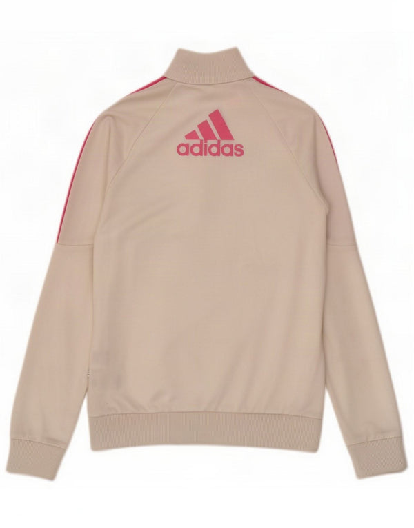Adidas piger grafisk træningsdragt topjakke 13-14 år hvid polyester