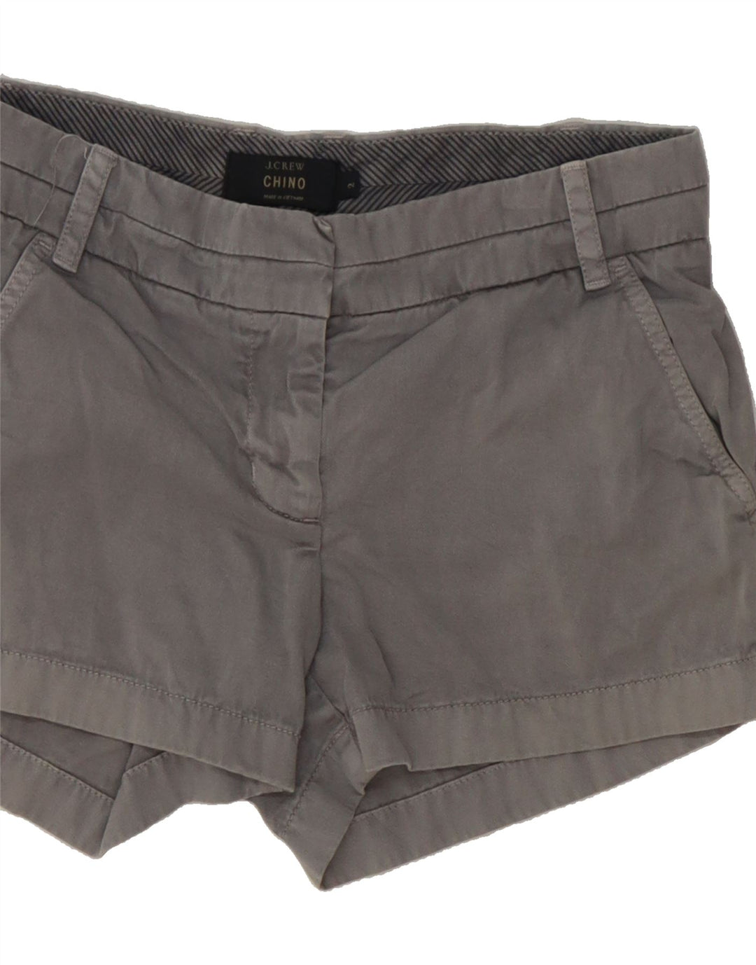 J. CREW Womens Chino Shorts US 2 XS W30  Grey Cotton Vintage J. Crew and Second-Hand J. Crew from Messina Hembry 