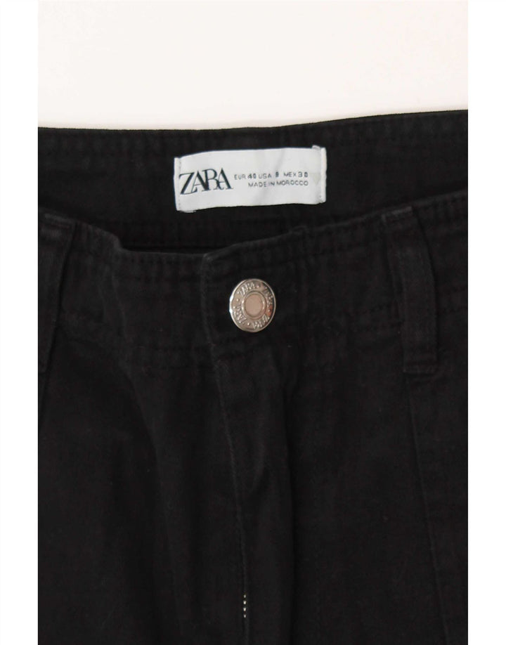 Zara Dame Straight Cargo Bukser EU 40 Medium W30 L30 Sort